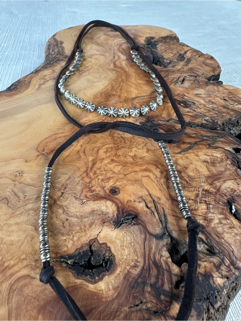 Sundance Catalog Lonestar Lariat Necklace White Bronze Boho - Picture 2 of 10